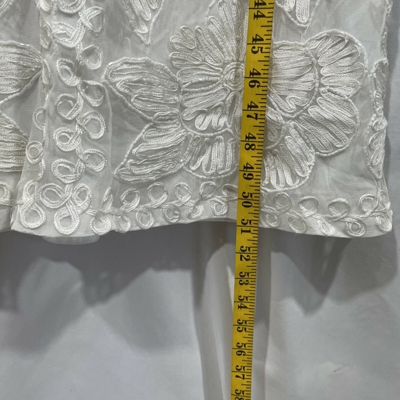 NEW JS Collections [ 16 ]‎ Beaded V-Neck Midi Dress in White - Picture 6 of 12